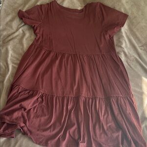 Old Navy Brown Mini Tee Shirt Dress